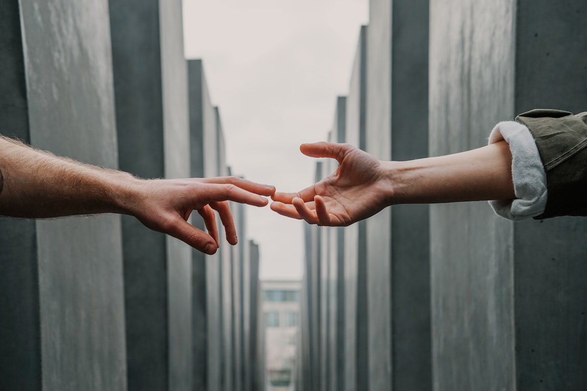 Empty hands reaching out